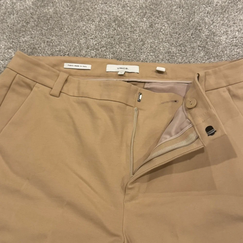 Vince Cotton Stretch Bootcut Trouser Khaki Tan Brown size 6